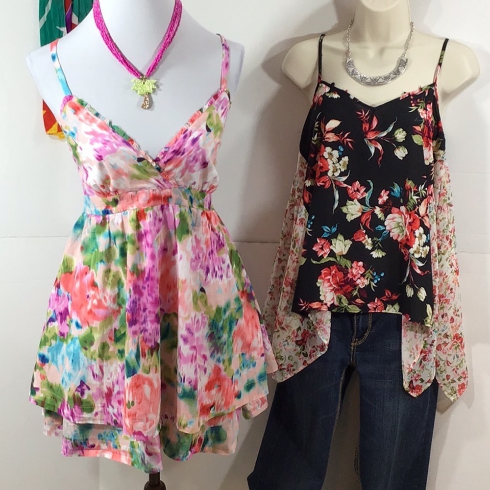 Bershka + Celebrity Pink tank tops S
